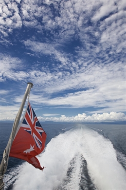 Australia Flag at Sea